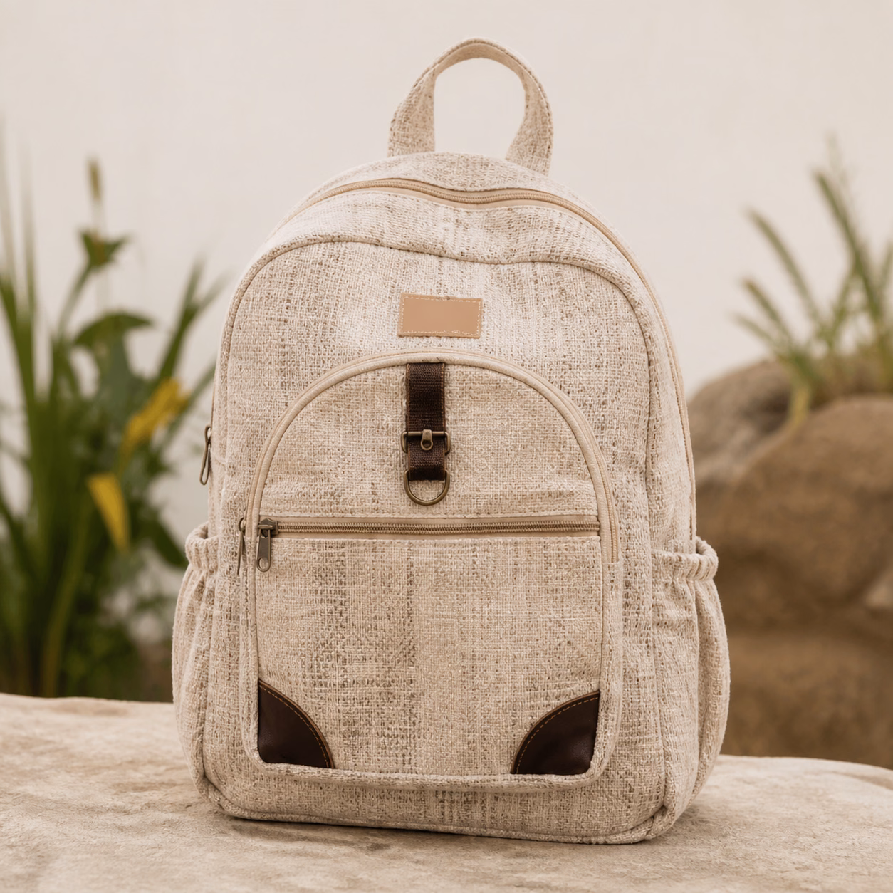 Backpacks in natural hemp