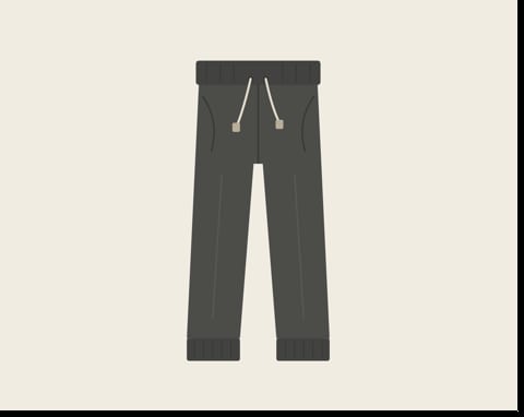 Men Charcoal Hemp Joggers in Charcoal