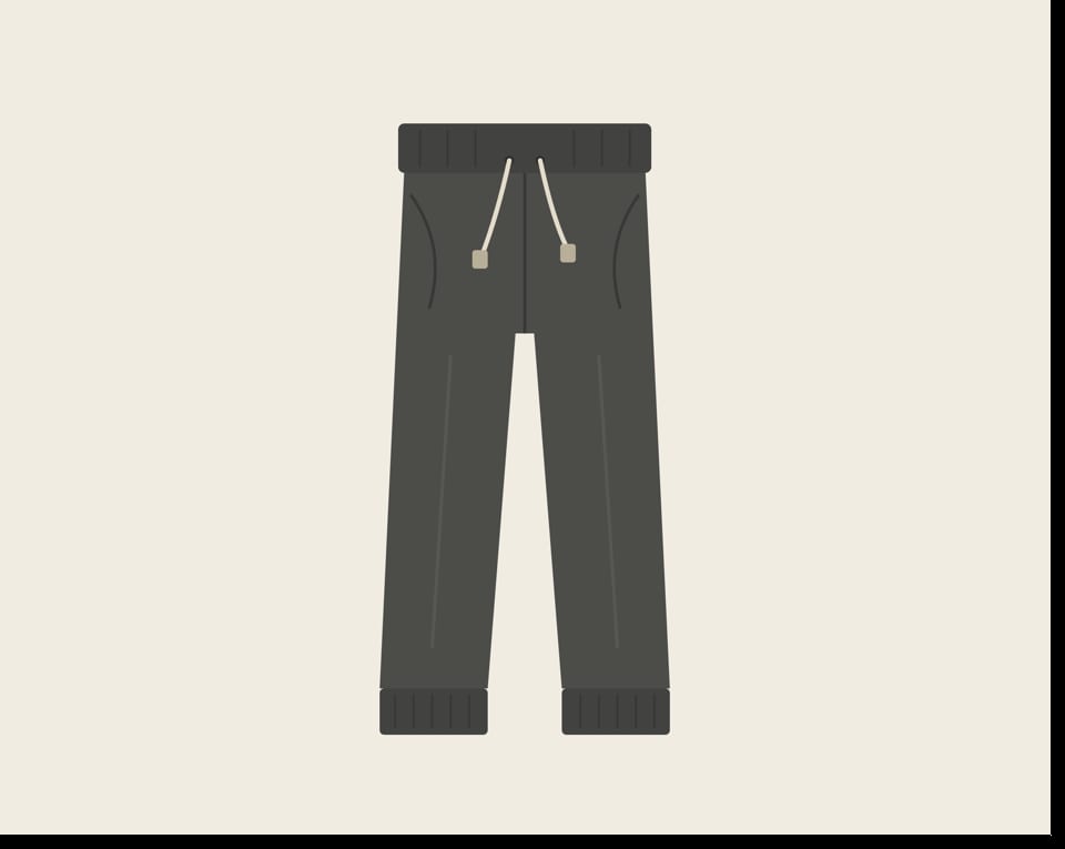 Men Charcoal Hemp Joggers in Charcoal